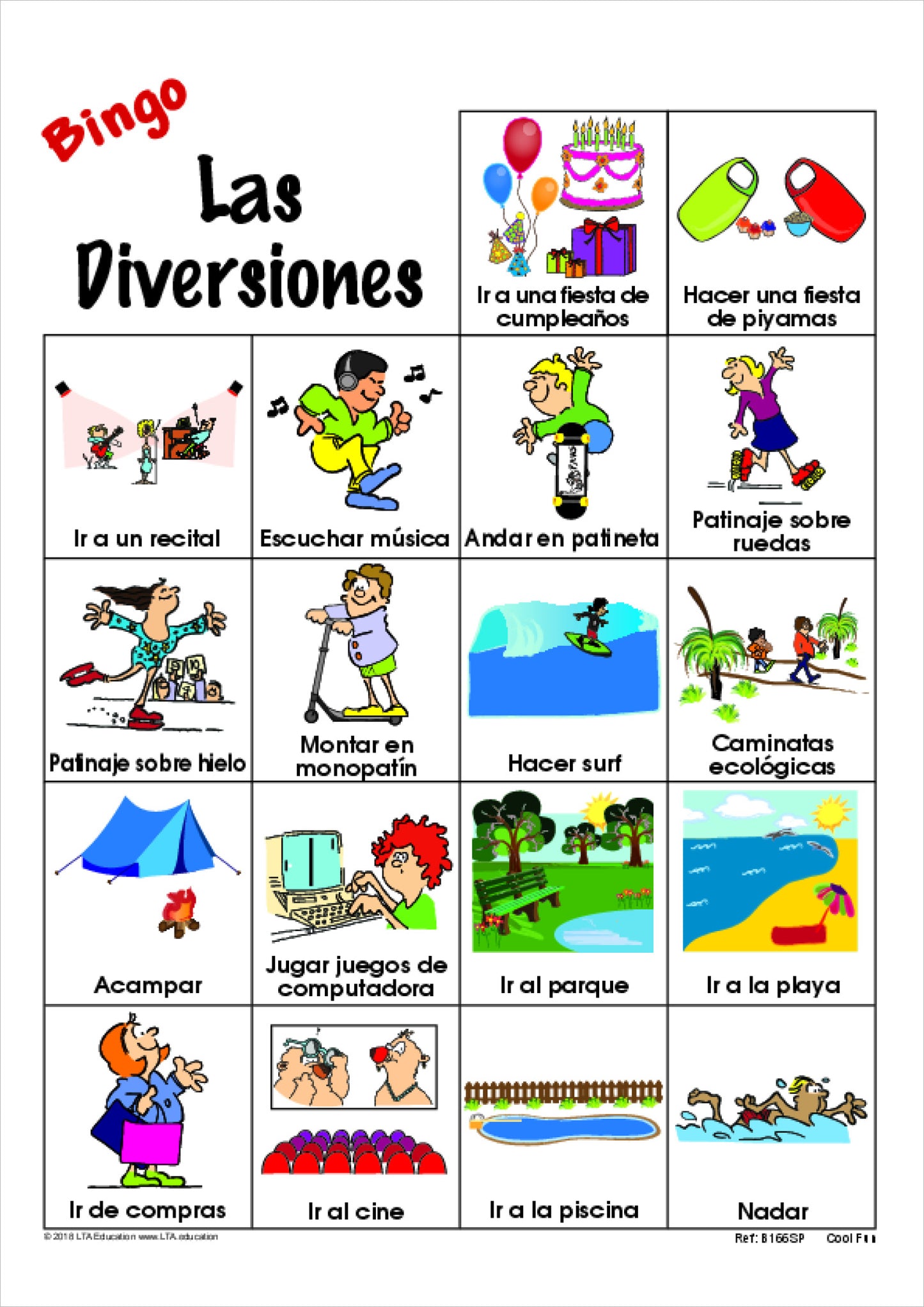 'Cool Fun!' Bingo Game