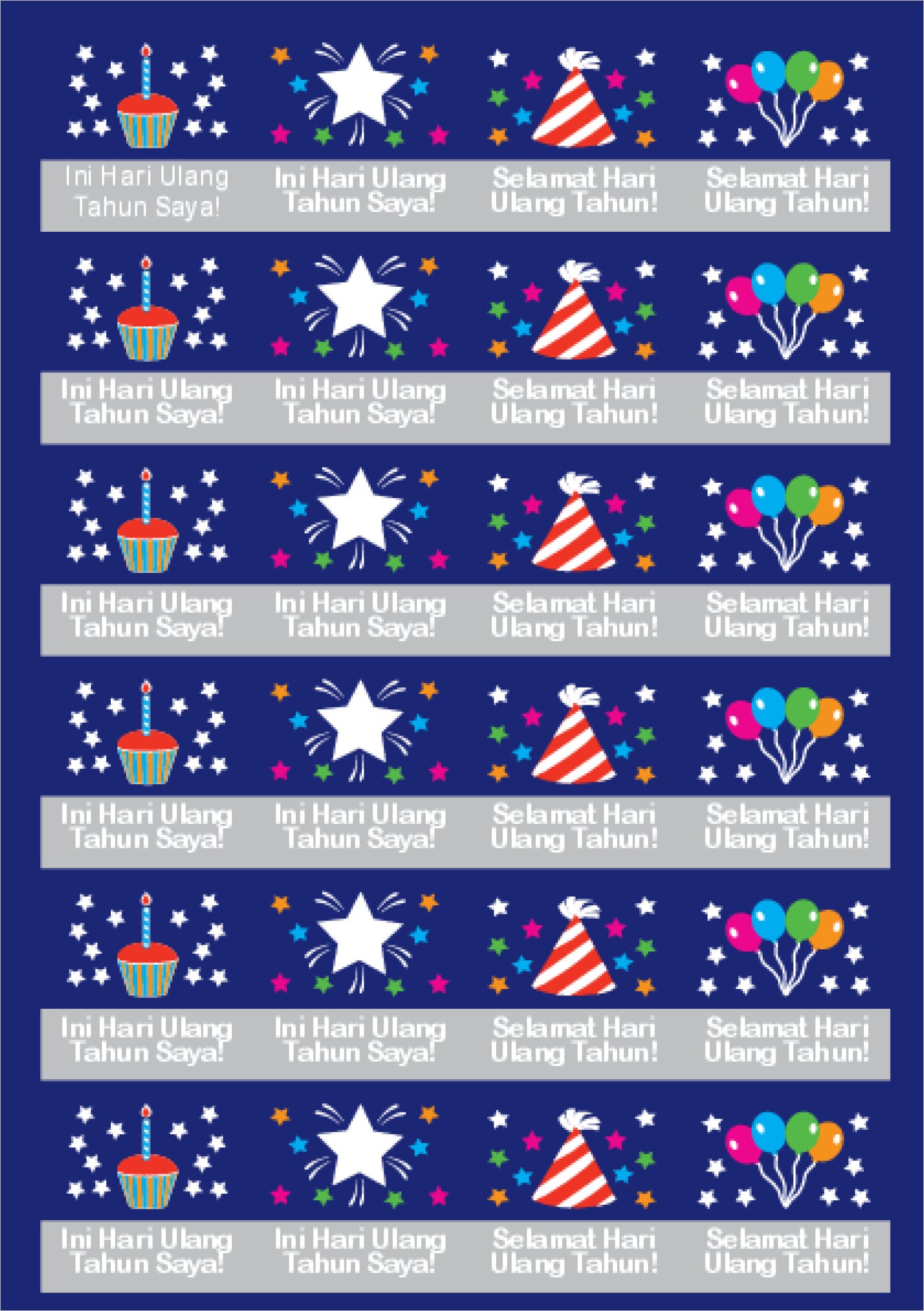 Birthday Stickers 4