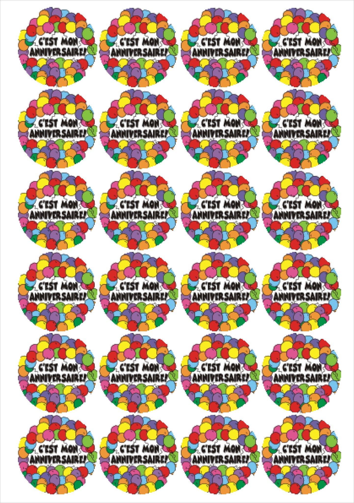 French Birthday Stickers 5