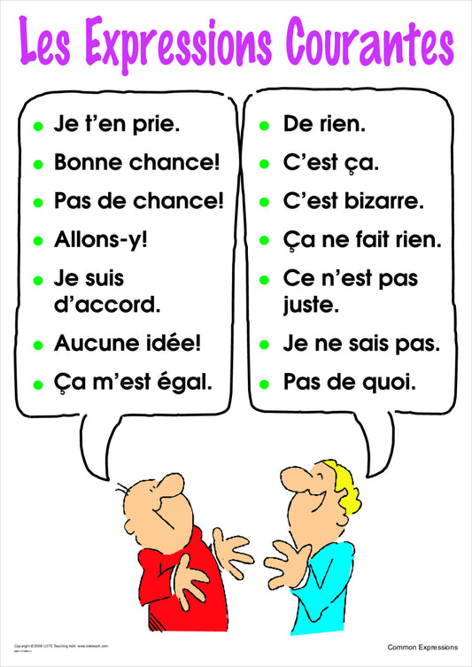 Common Expressions Chart