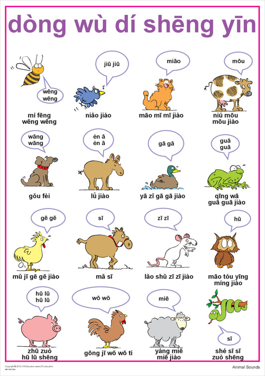 Animal Sounds Chart