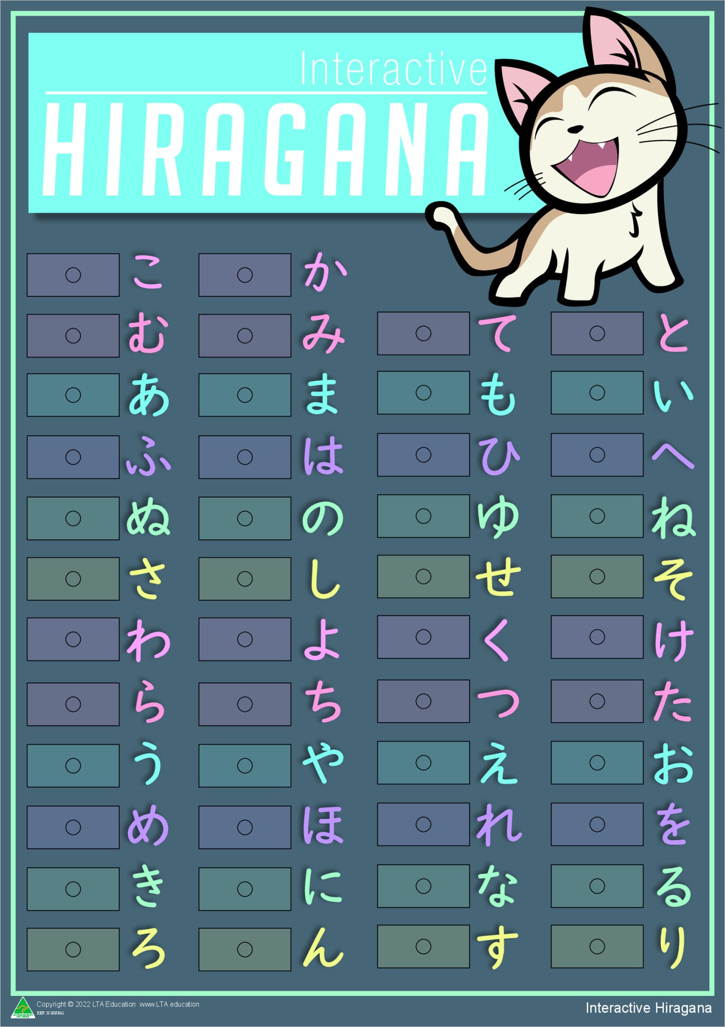 Hiragana Interactive Chart