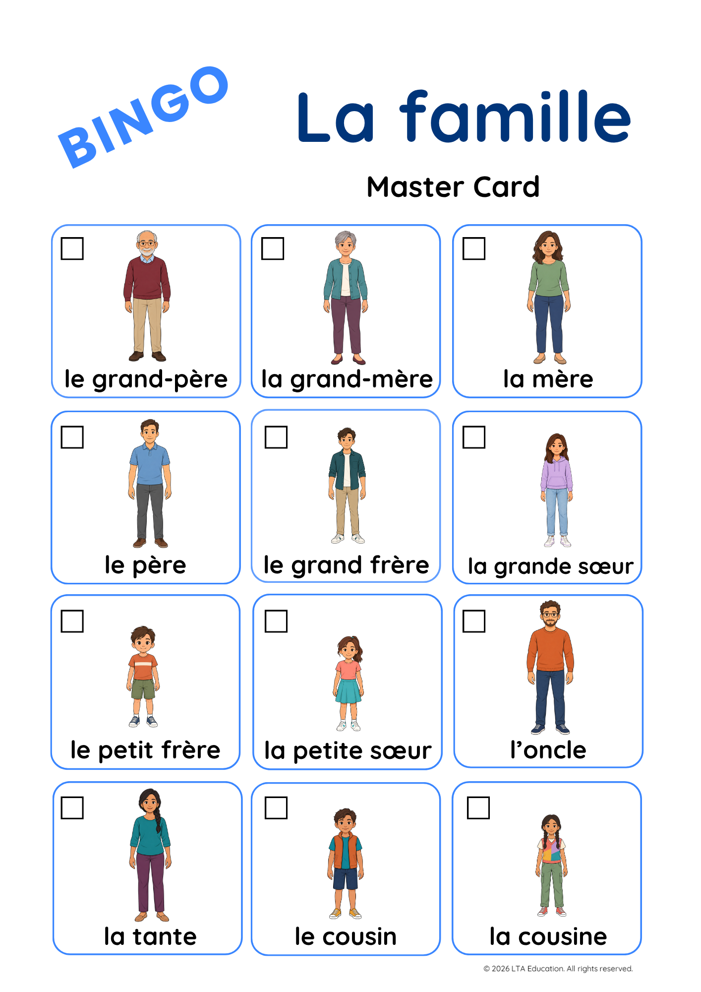 The Family Bingo Game