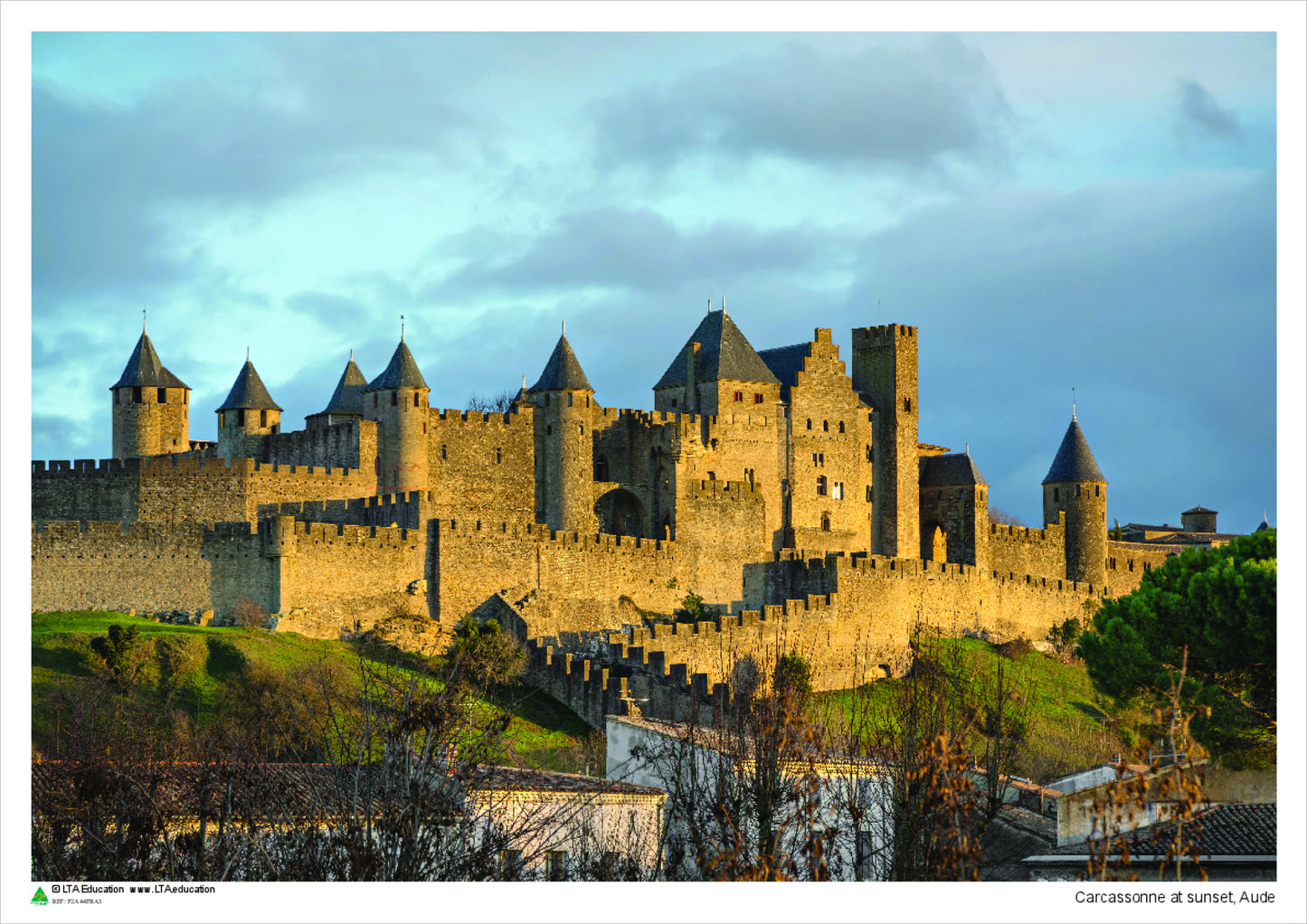 Carcassonne at sunset, Aude