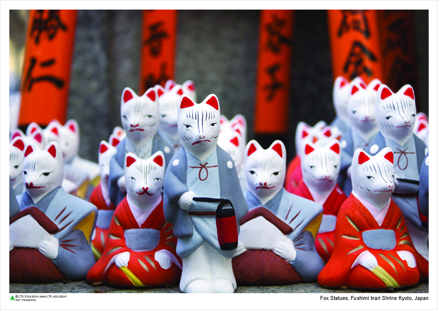 Fox Statues, Fushimi Inari Shrine Kyoto, Japan