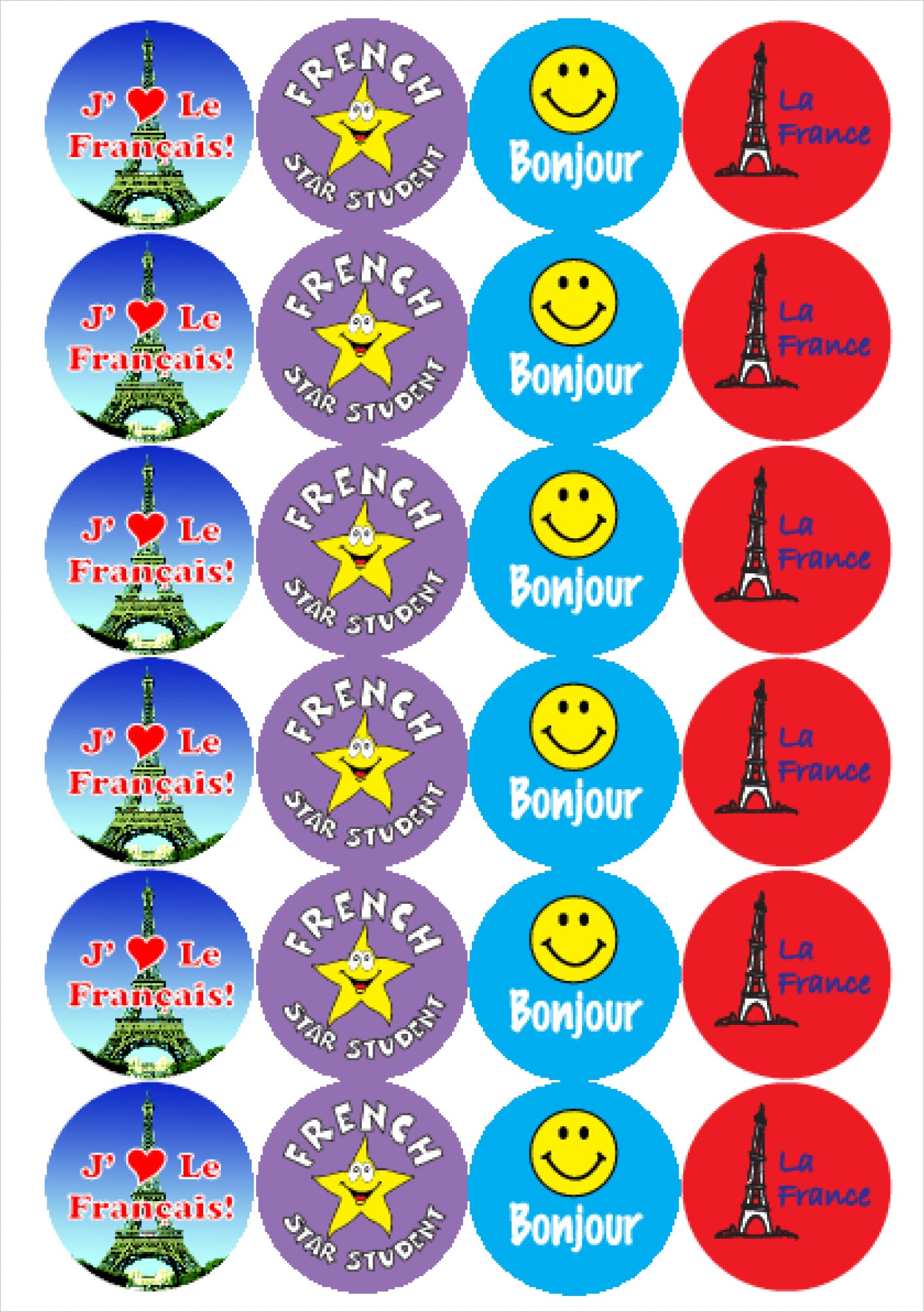 French Reward Stickers 11