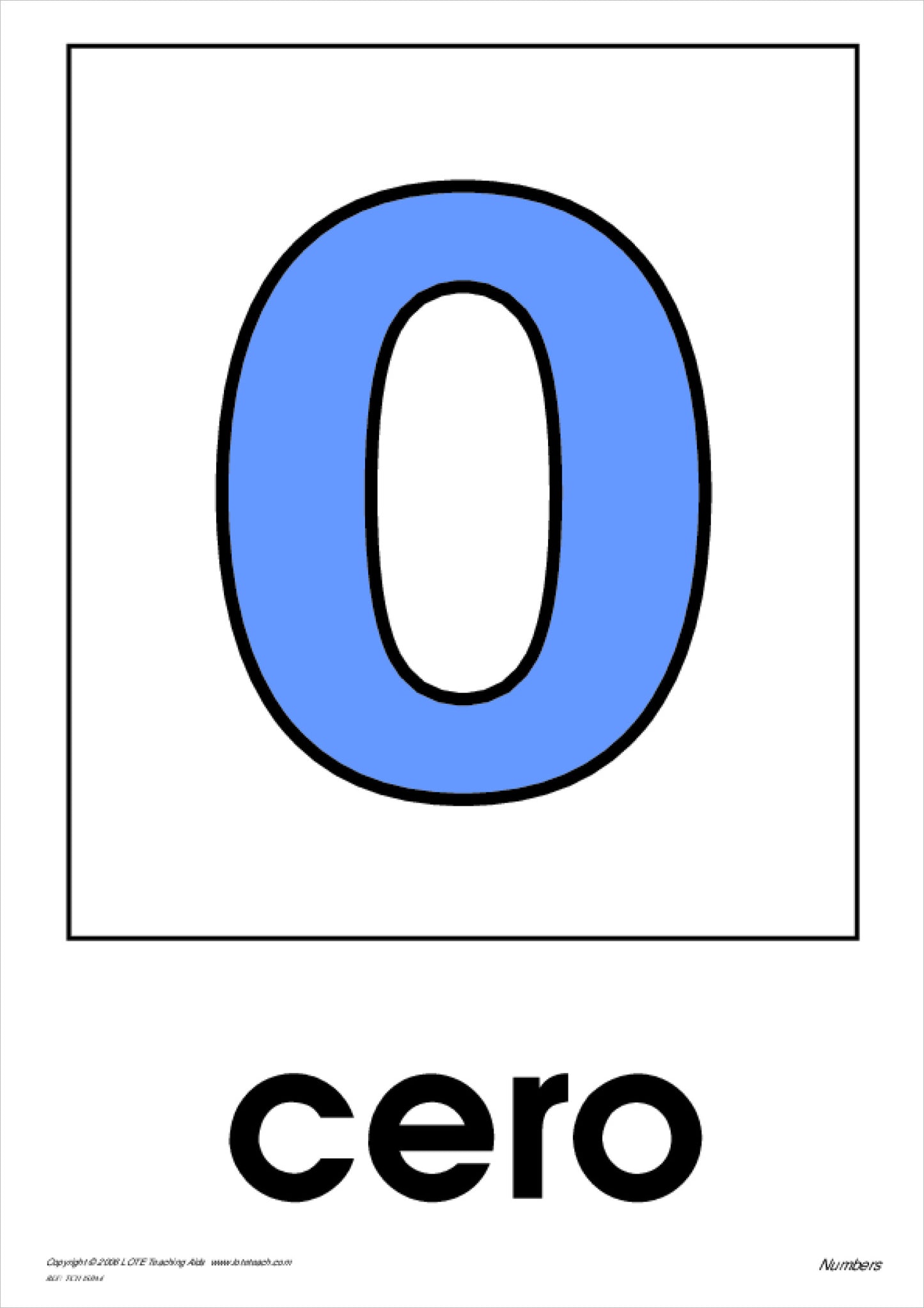 Numbers 0-20 Theme Cards