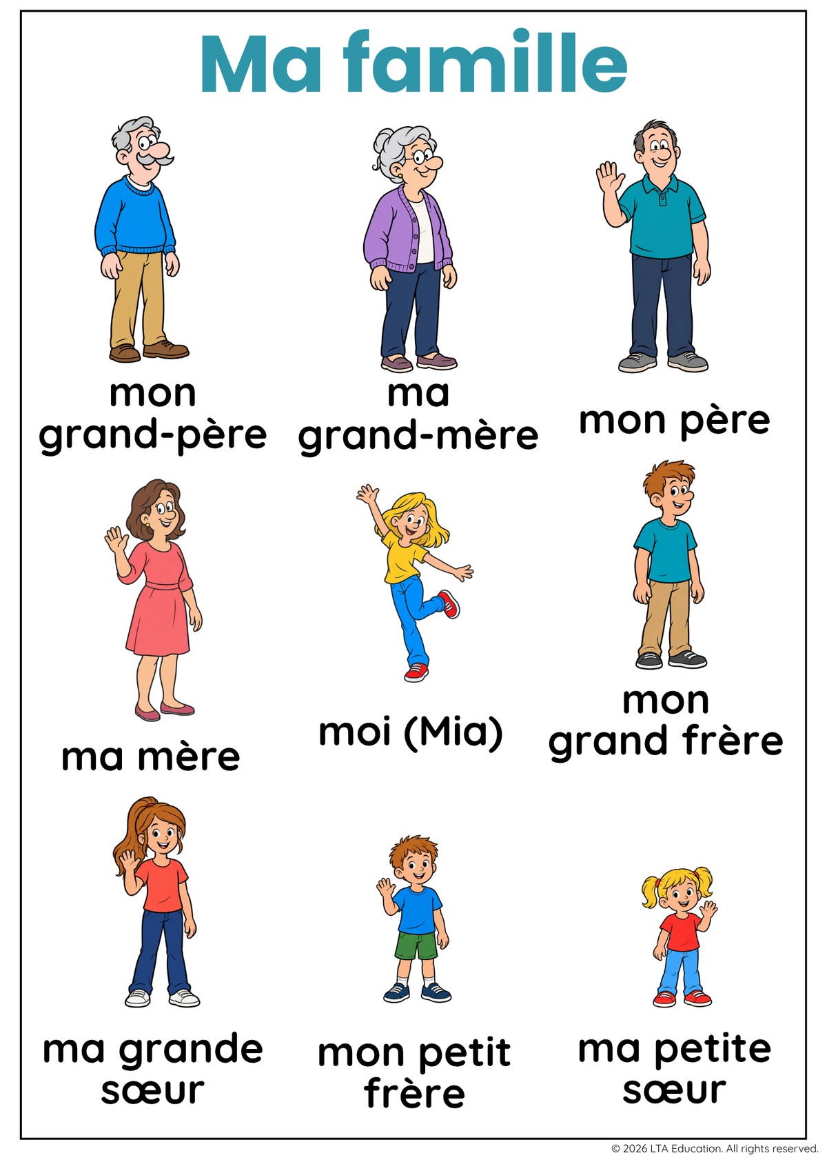 The Family Vocabulary Chart