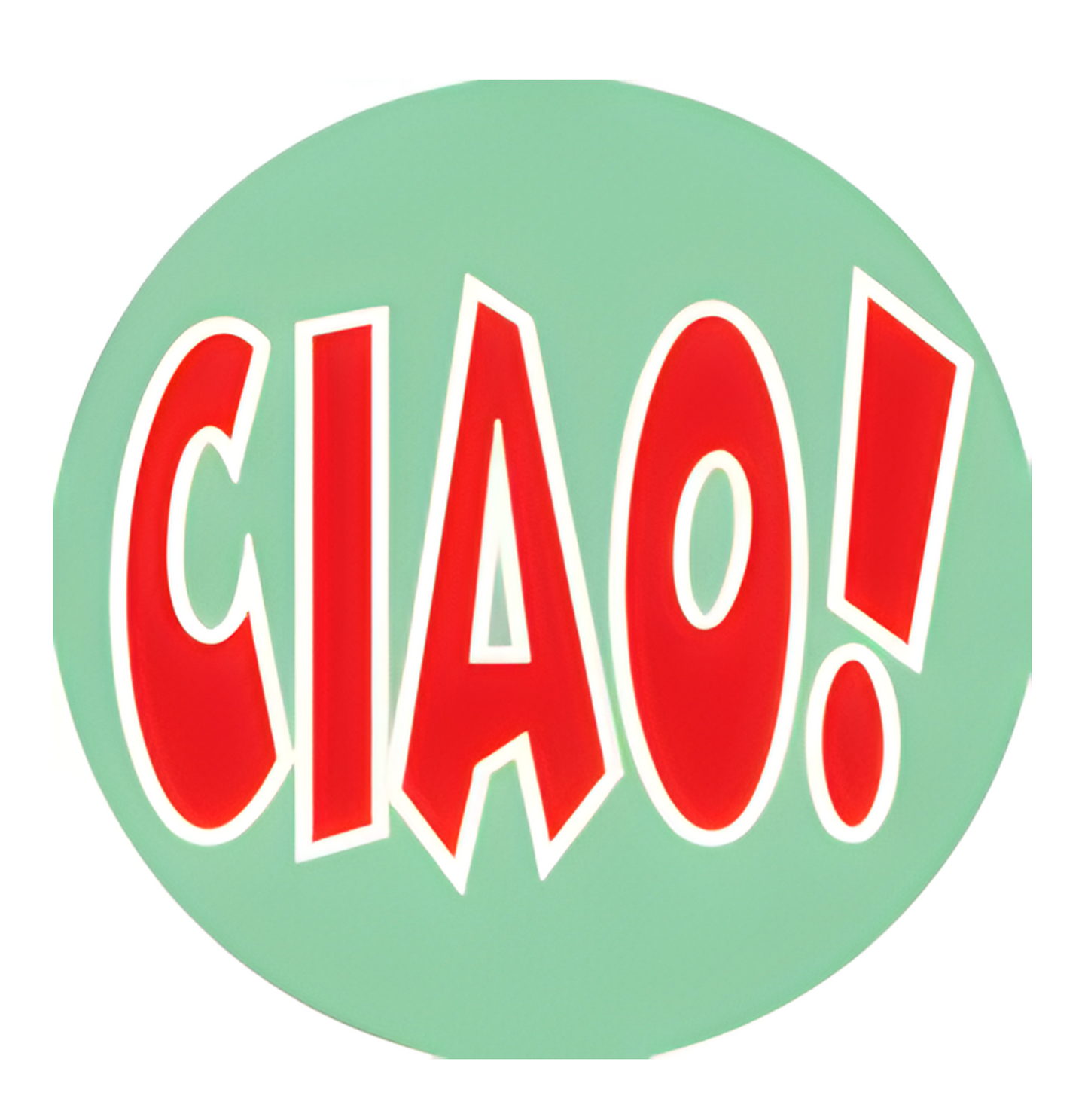 'Hello' Badge, Keychain, Magnet: Italian