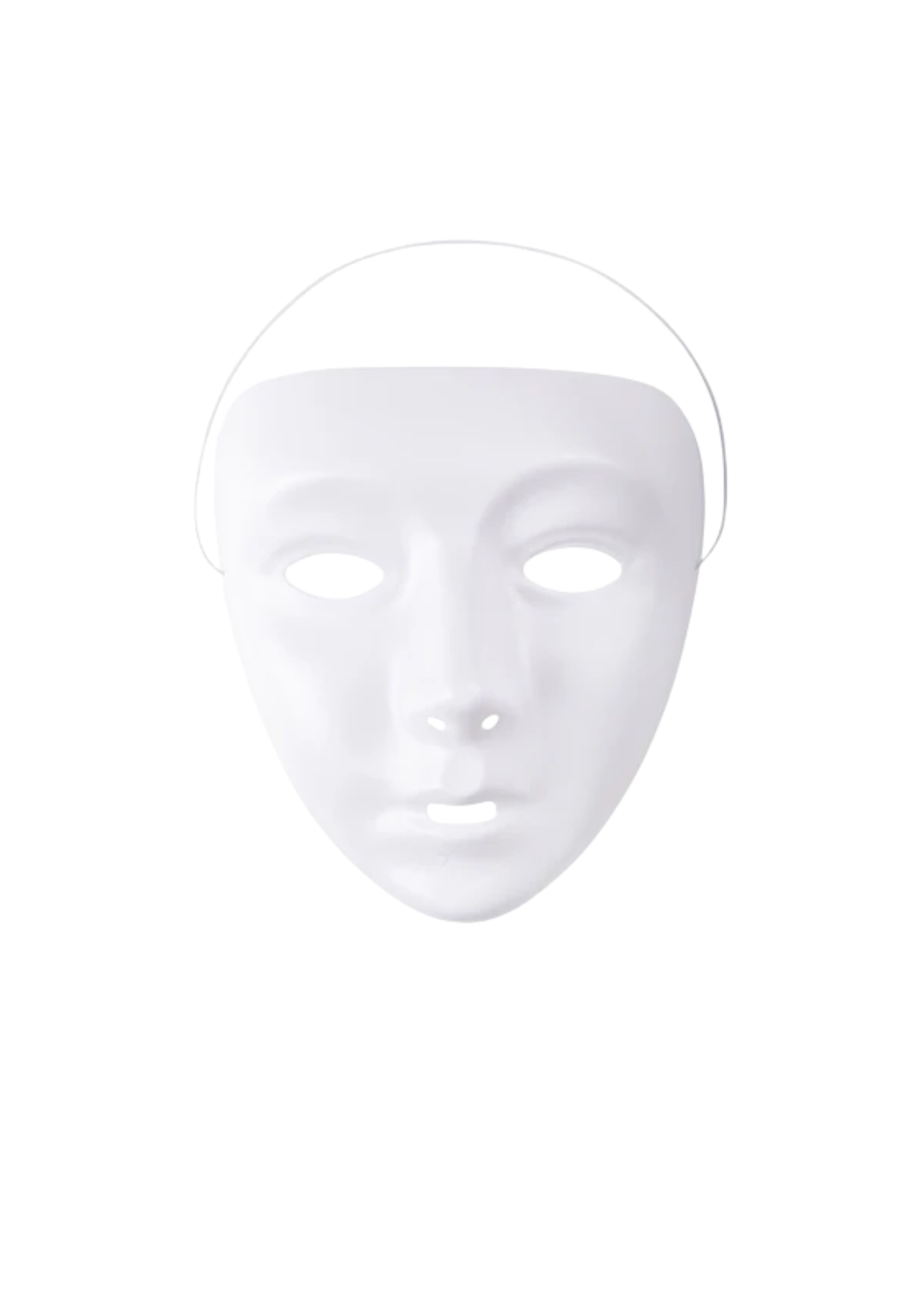 White Face Mask Lightweight Pack of 10