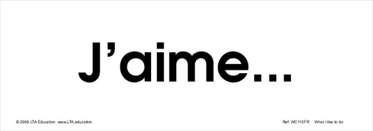 'What I like to do' Word Cards