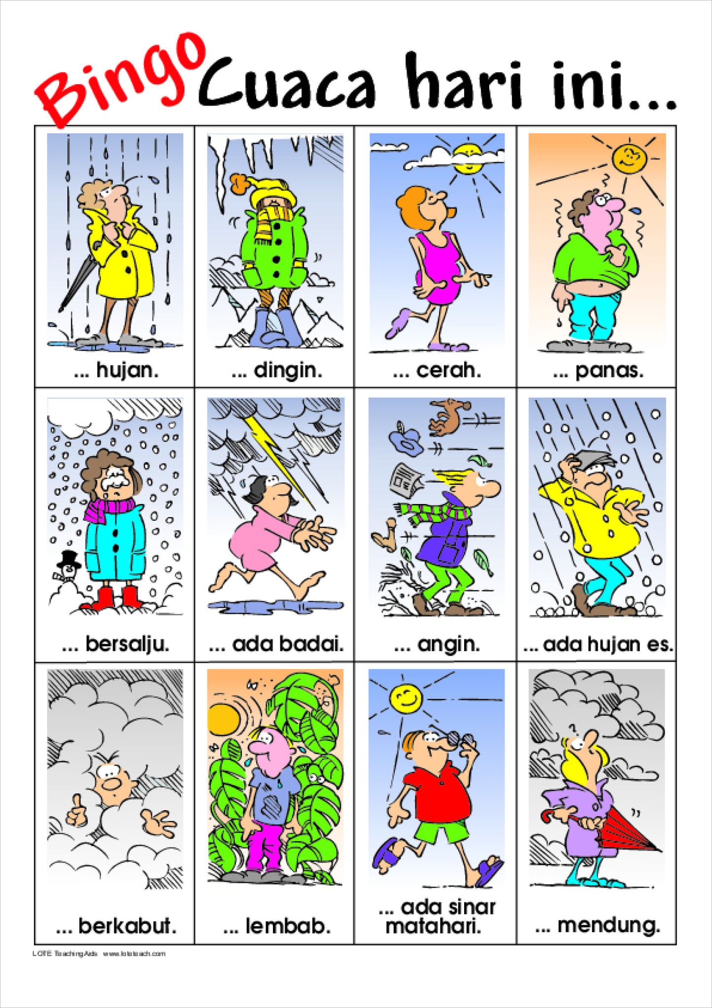 The Weather Bingo Game