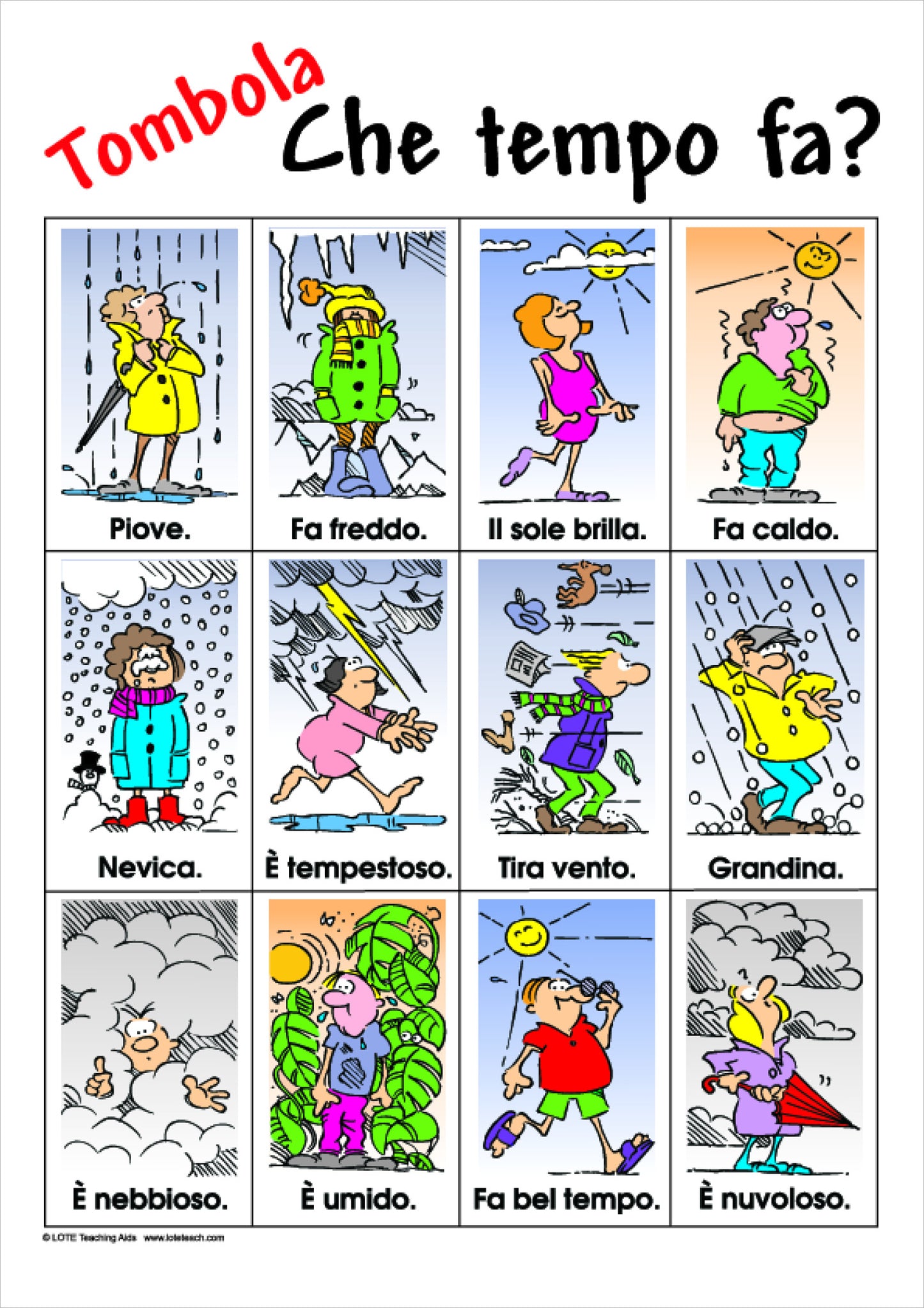 The Weather Bingo Game