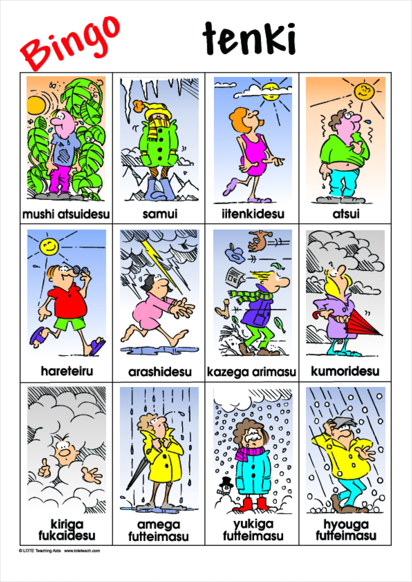The Weather Bingo Game