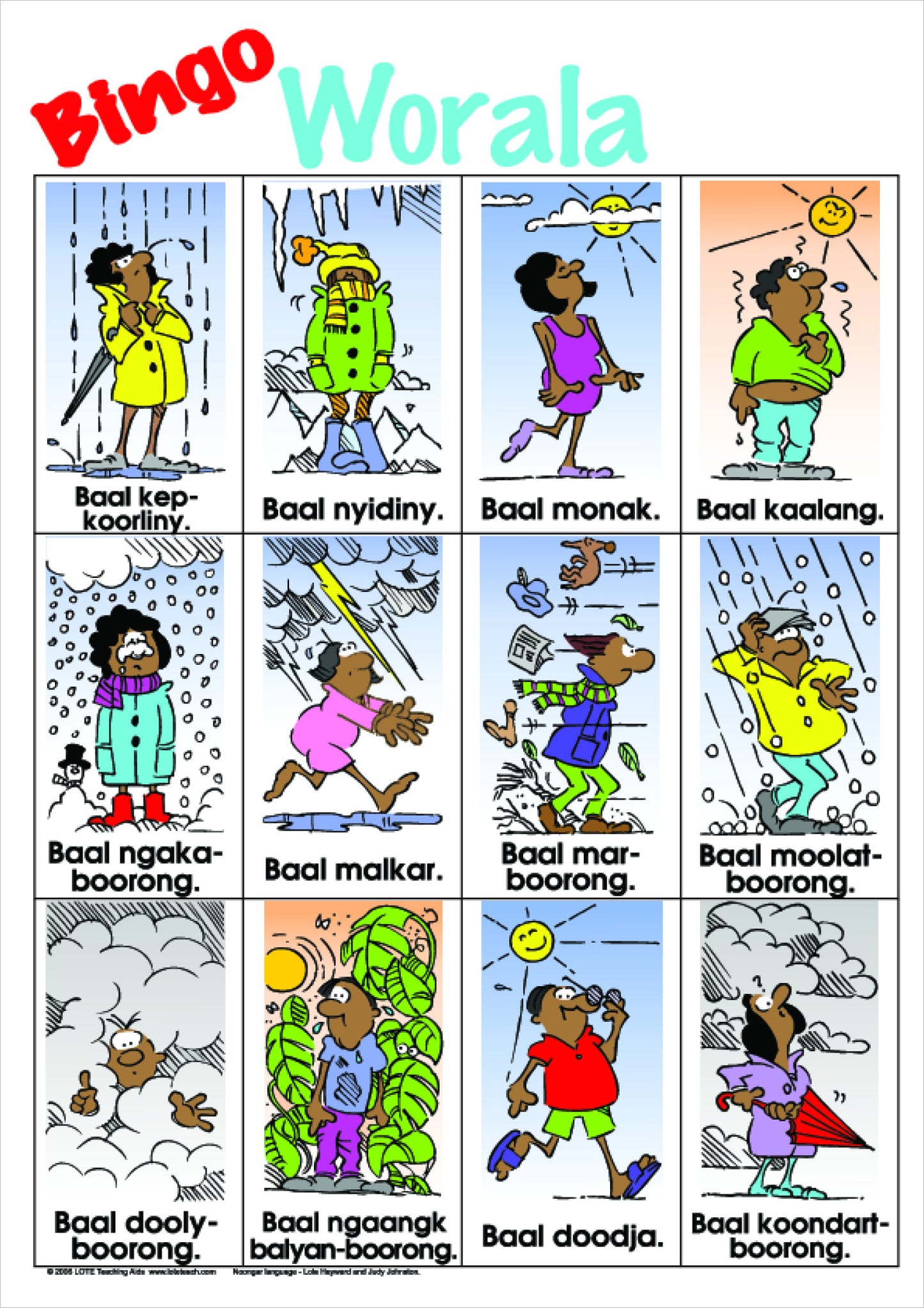 The Weather Bingo Game