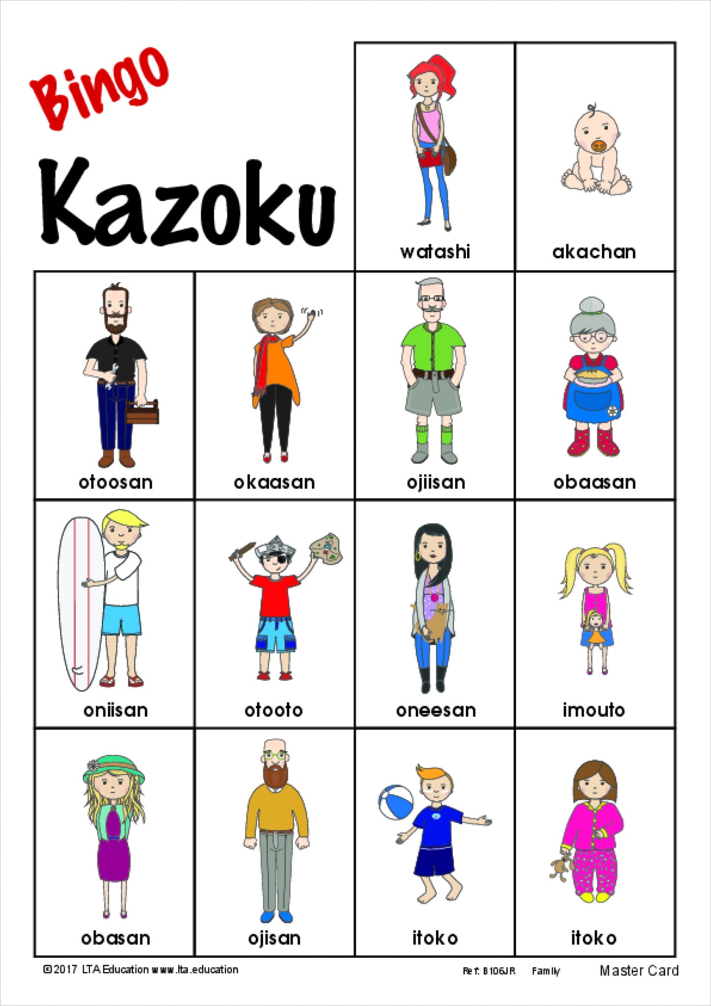 The Family Bingo Game