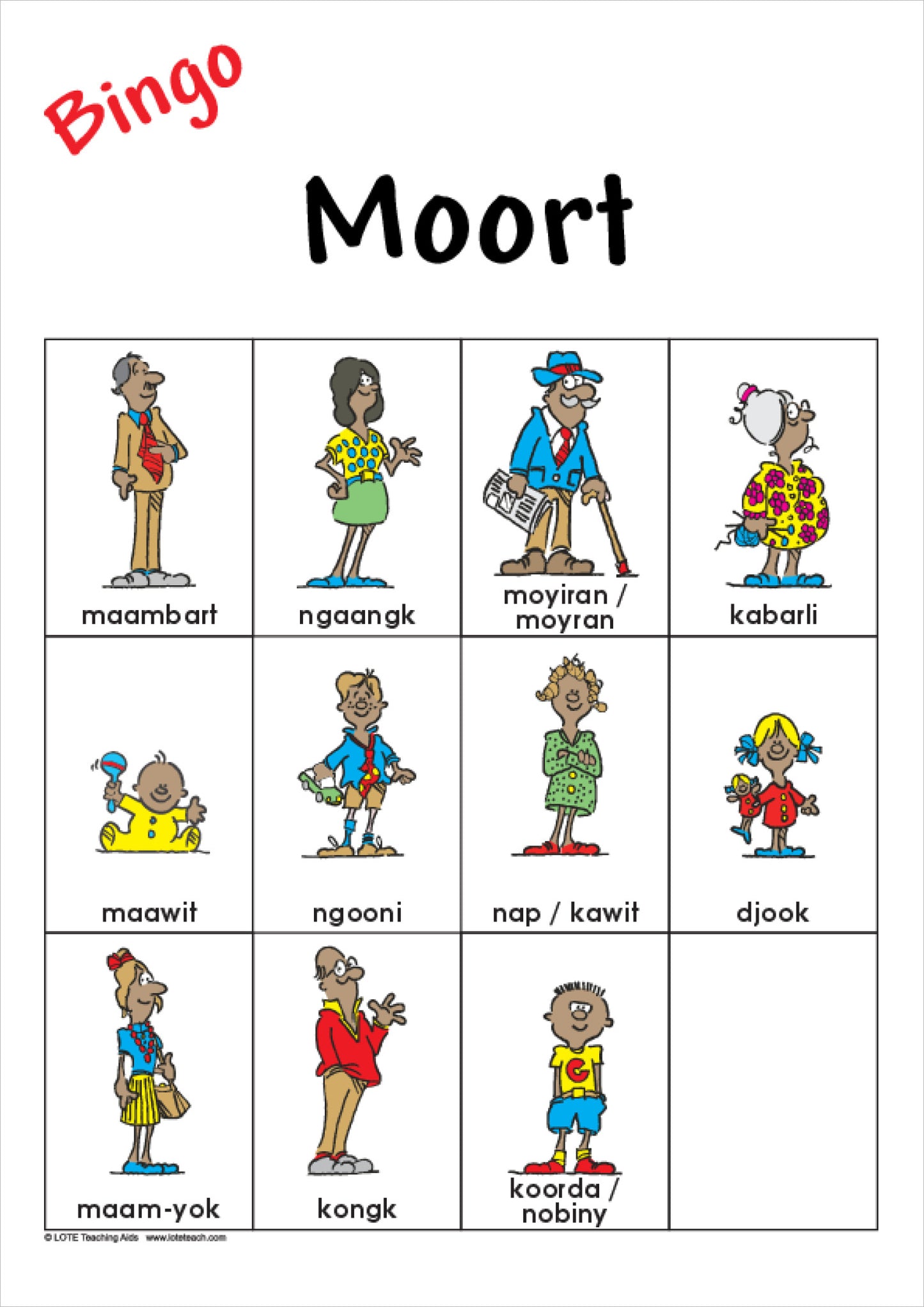 The Family Bingo Game