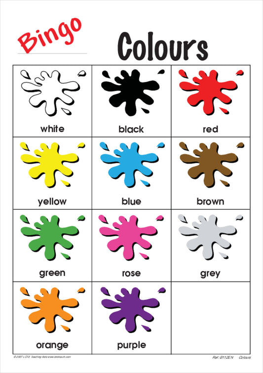 Colours Bingo Game