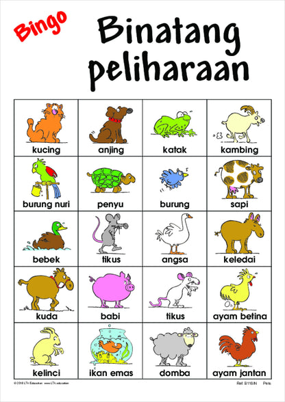 Pets Bingo Game