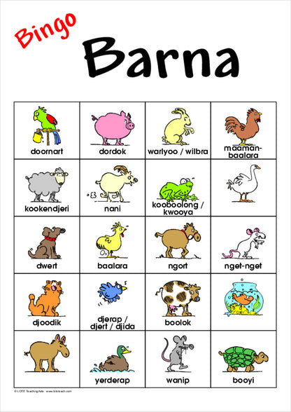 Pets Bingo Game