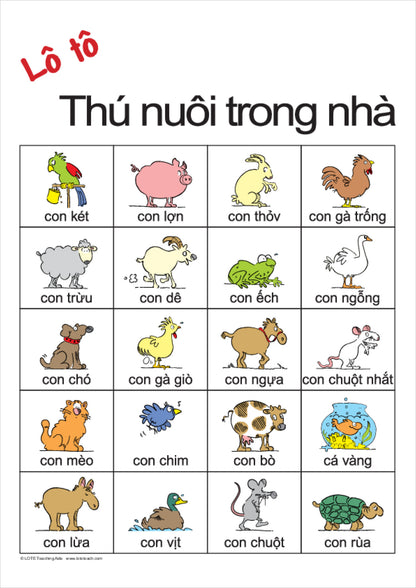 Pets Bingo Game