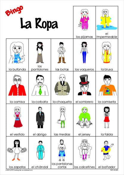 Clothes Bingo Game