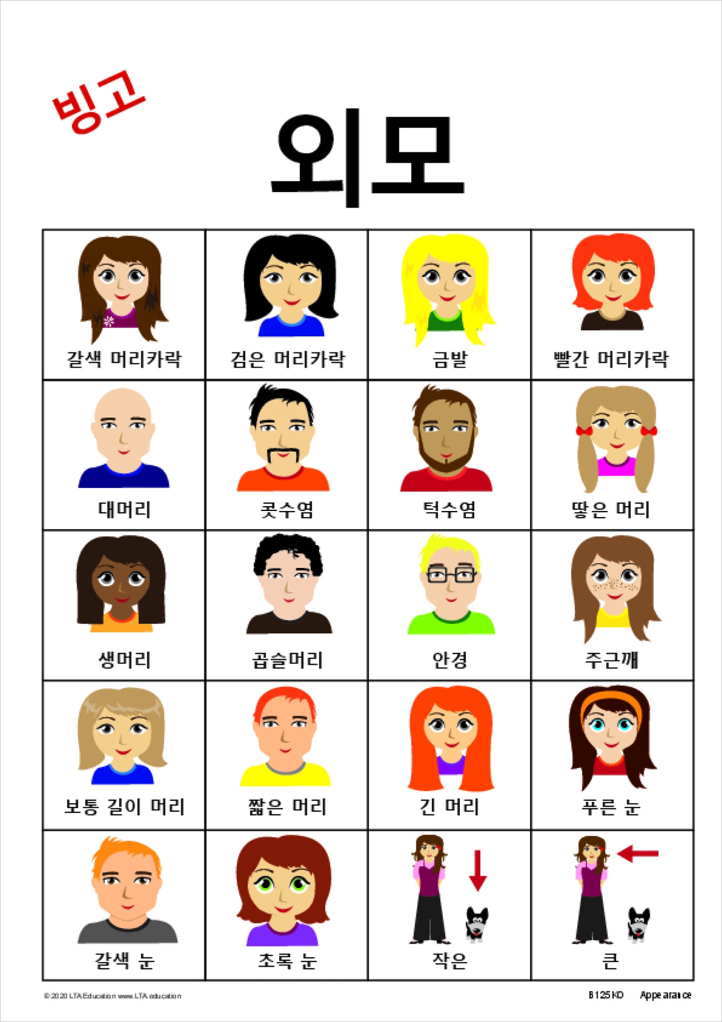 Appearance Bingo Game