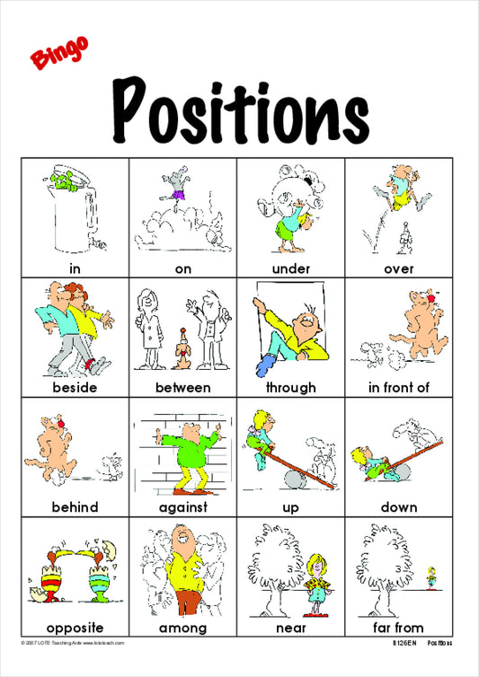 'Positions' Bingo Game