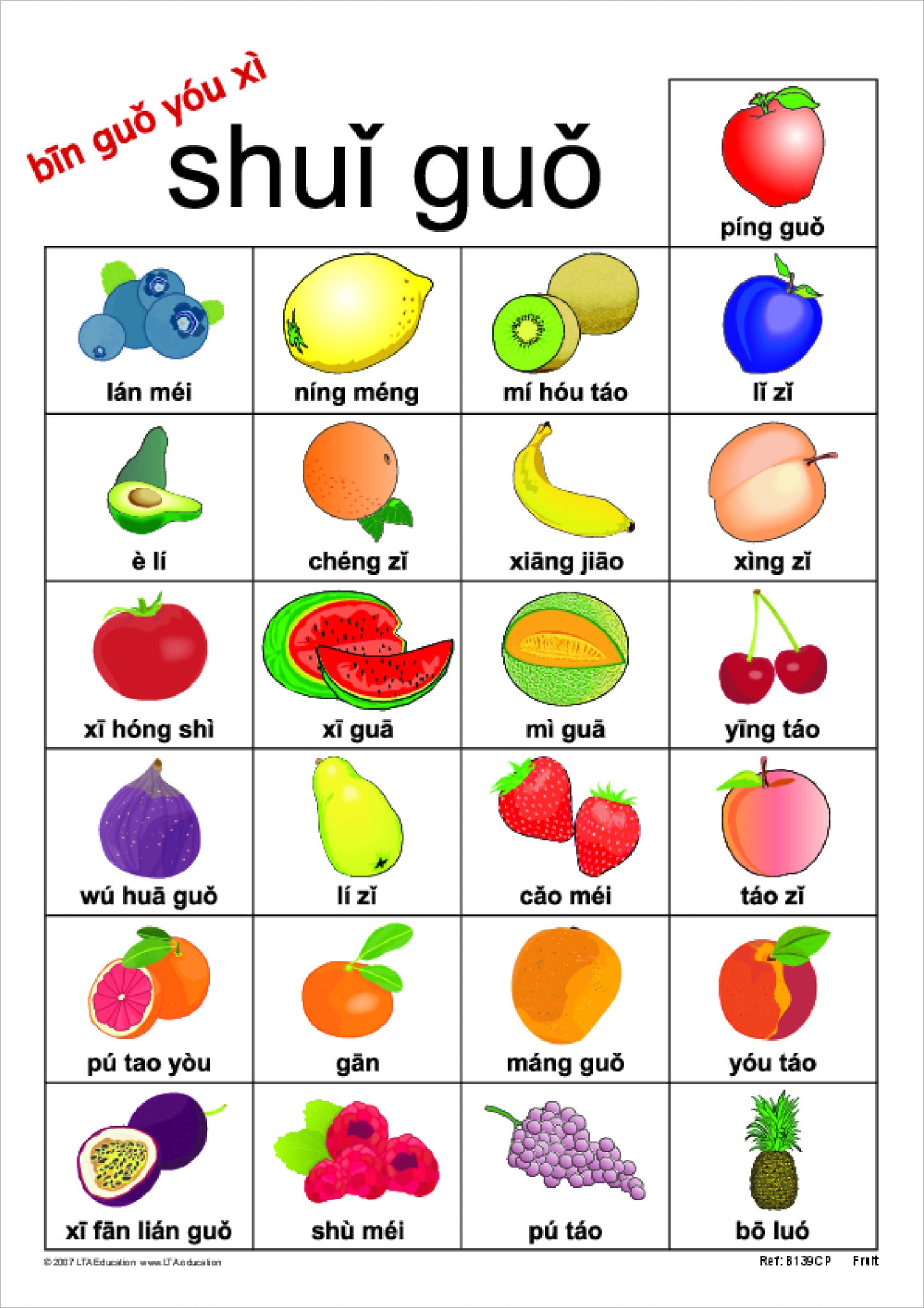 Fruit Bingo Game