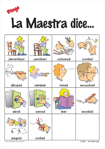 The Teacher Says Bingo Game