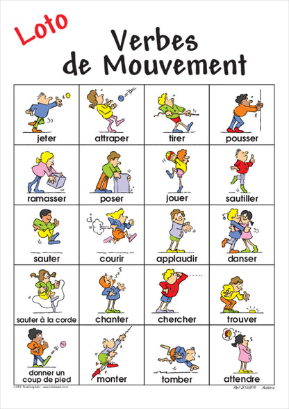 Actions Bingo Game