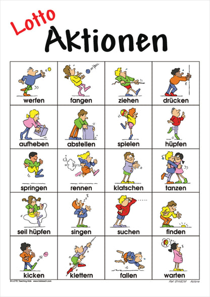 Actions Bingo Game