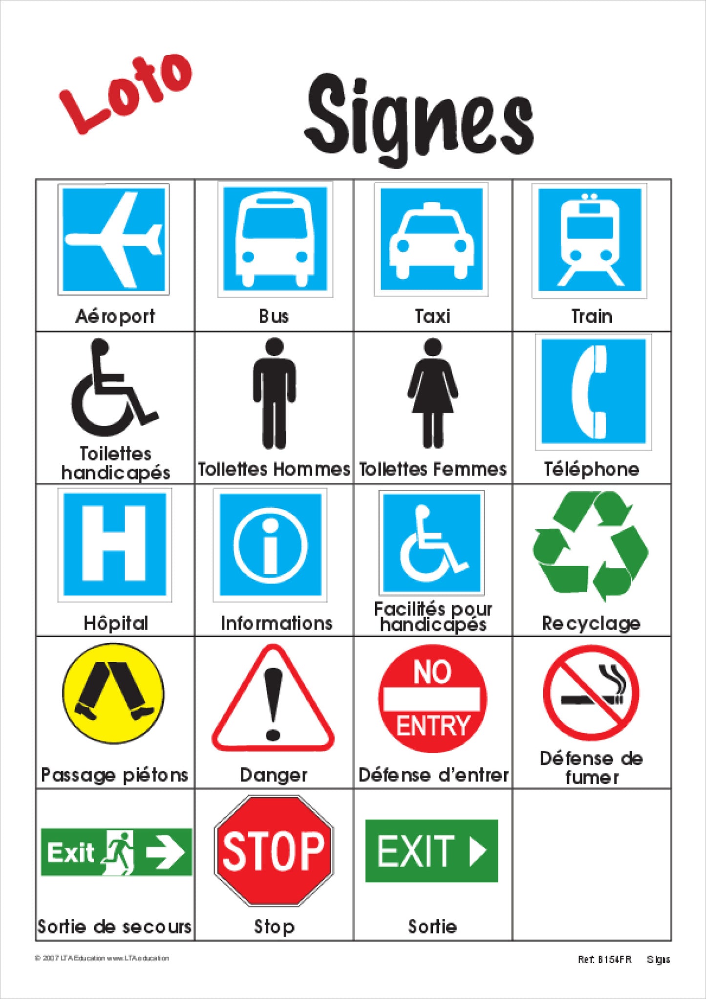 Signs Bingo Game