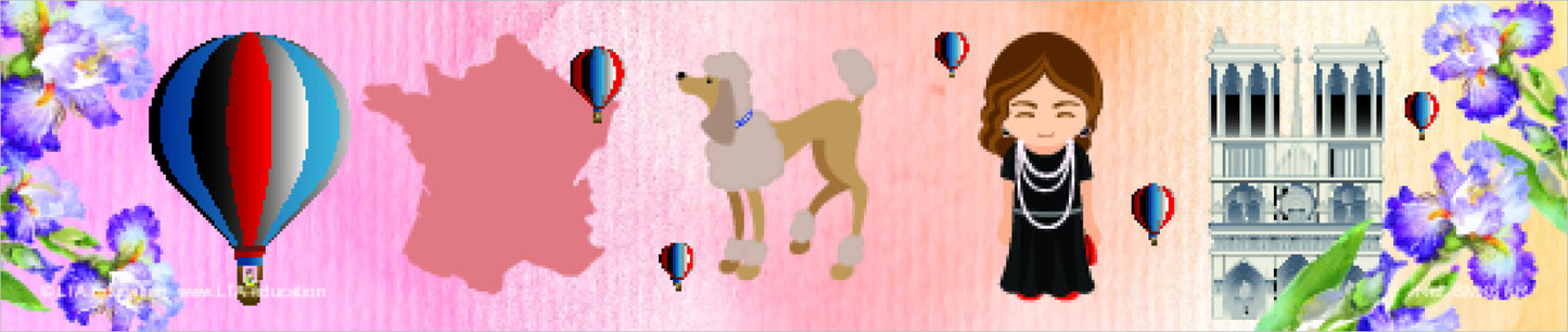 Country Icon Bookmark 6 Pack