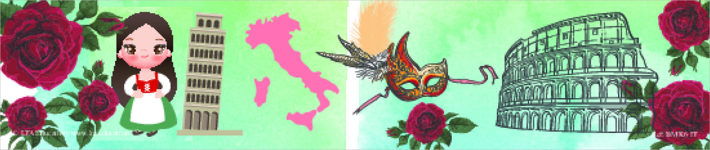 Country Icon Bookmark 6 Pack