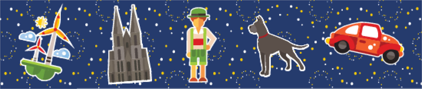 Country Icon Bookmark 8 Pack