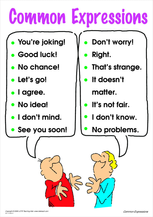 Common Expressions Chart