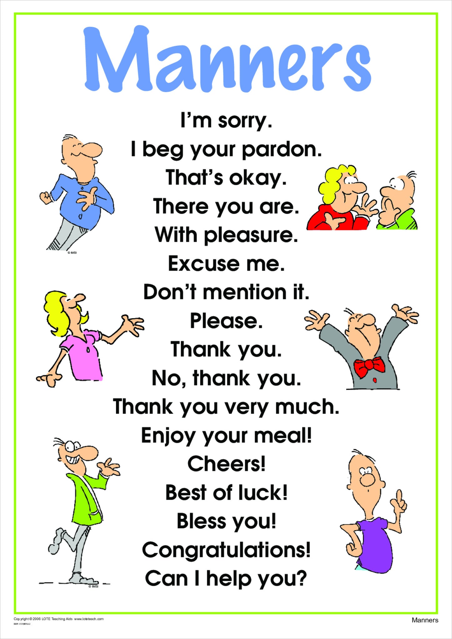 Manners Chart