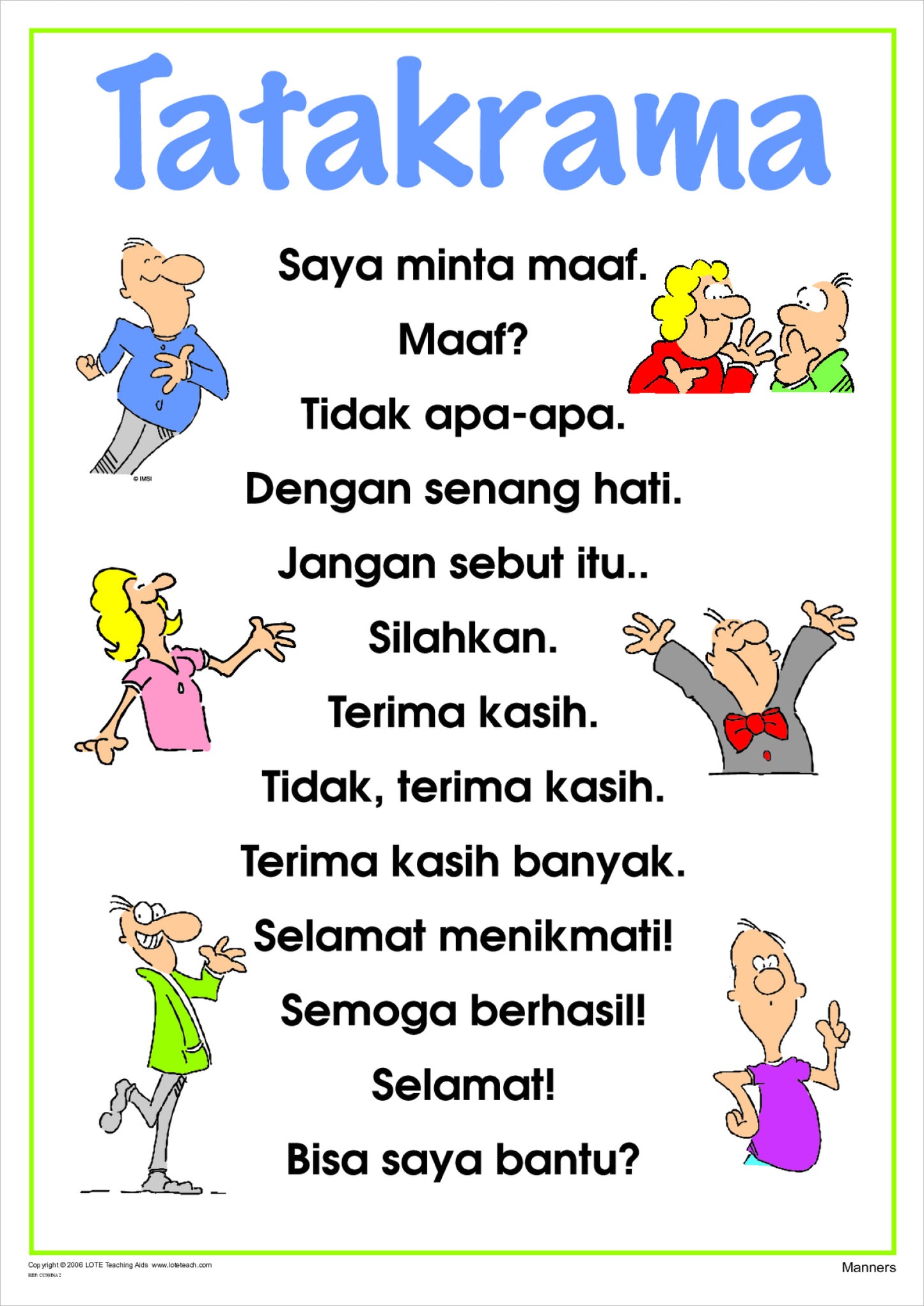 Manners Chart