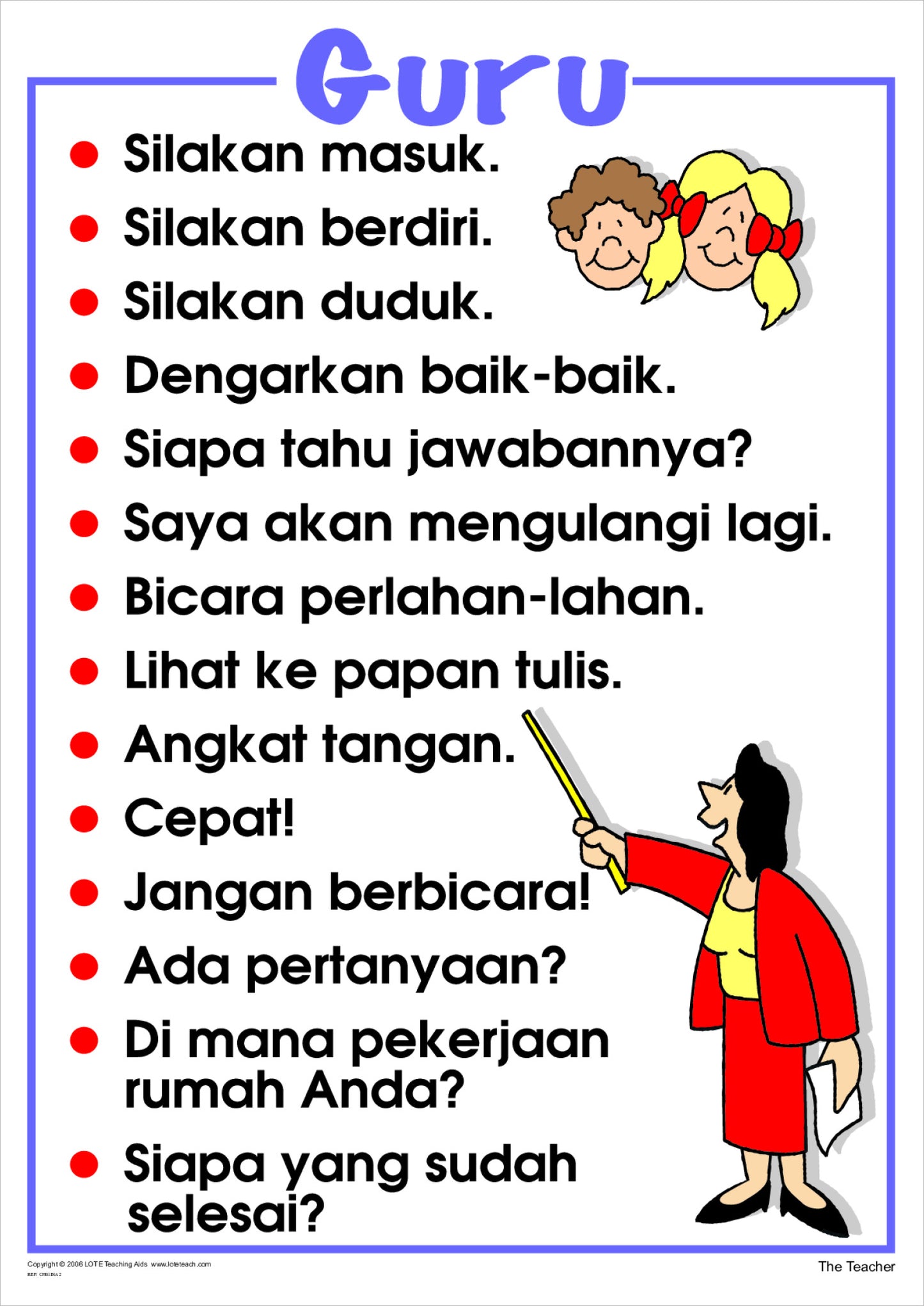 'The Teacher' Chart