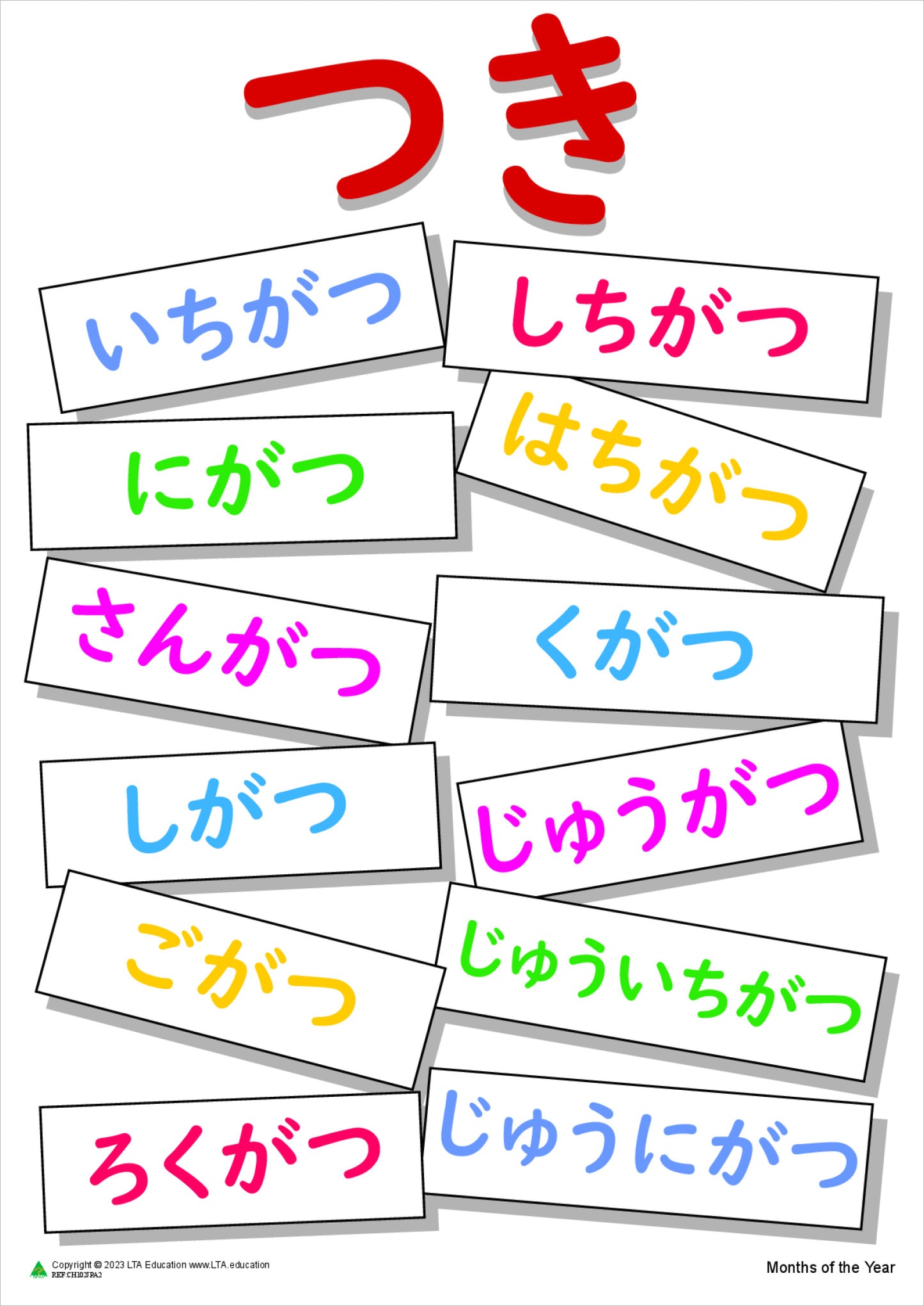 Months of the Year Chart