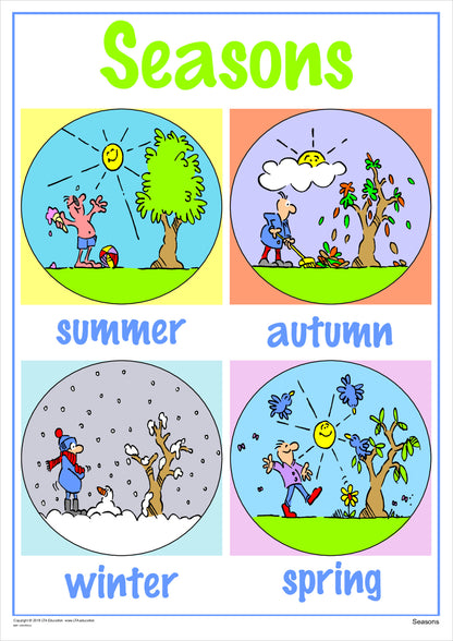 The Seasons Vocabulary Chart