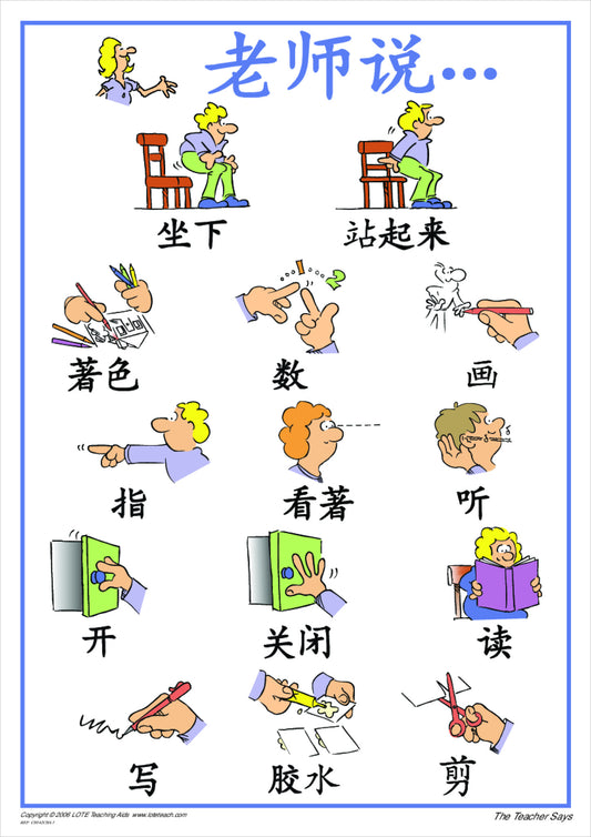 'The Teacher Says' Chart
