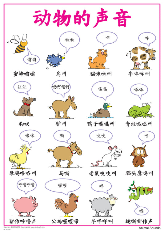 Animal Sounds Chart