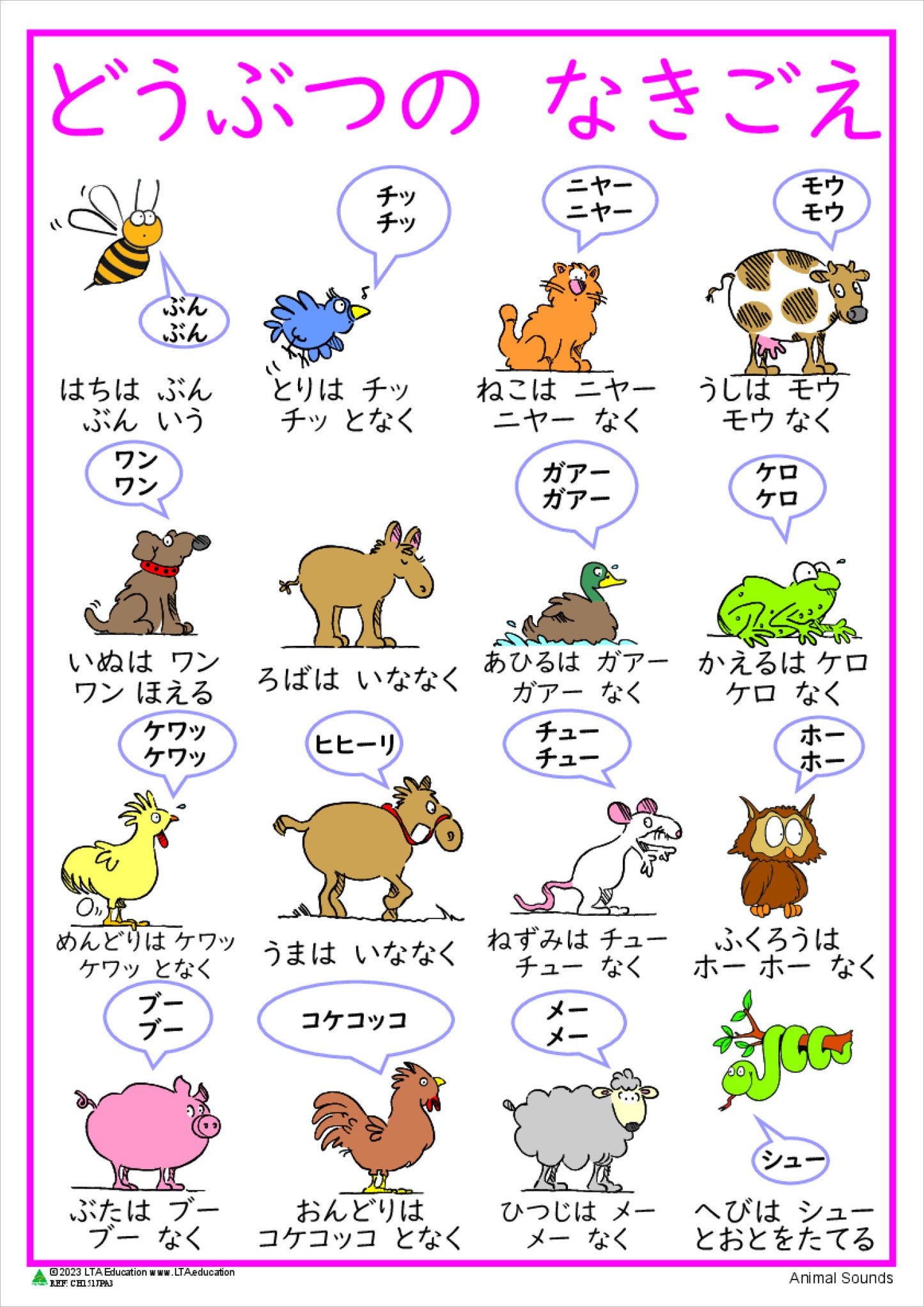 Animal Sounds Chart