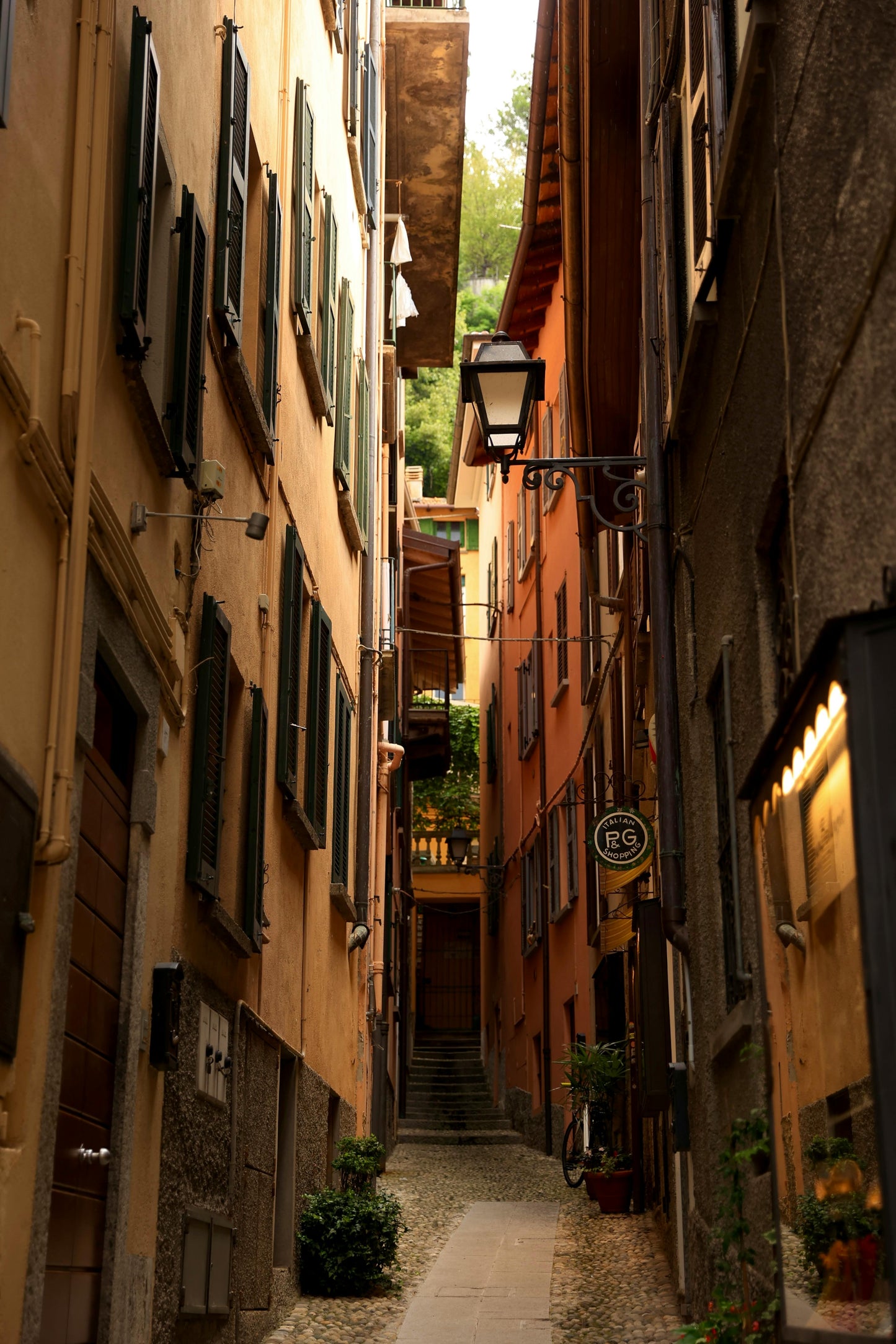 Narrow Street in Bellagio, Lake Como, Italy