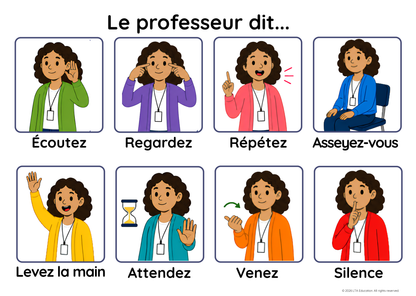 The Teacher Says – Classroom Instructions Chart