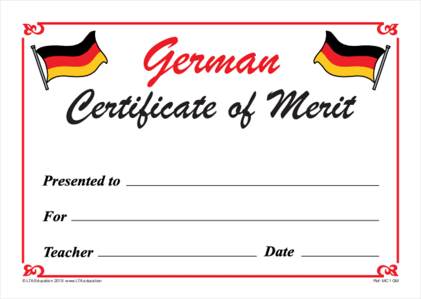 Merit Certificate 1 Pack