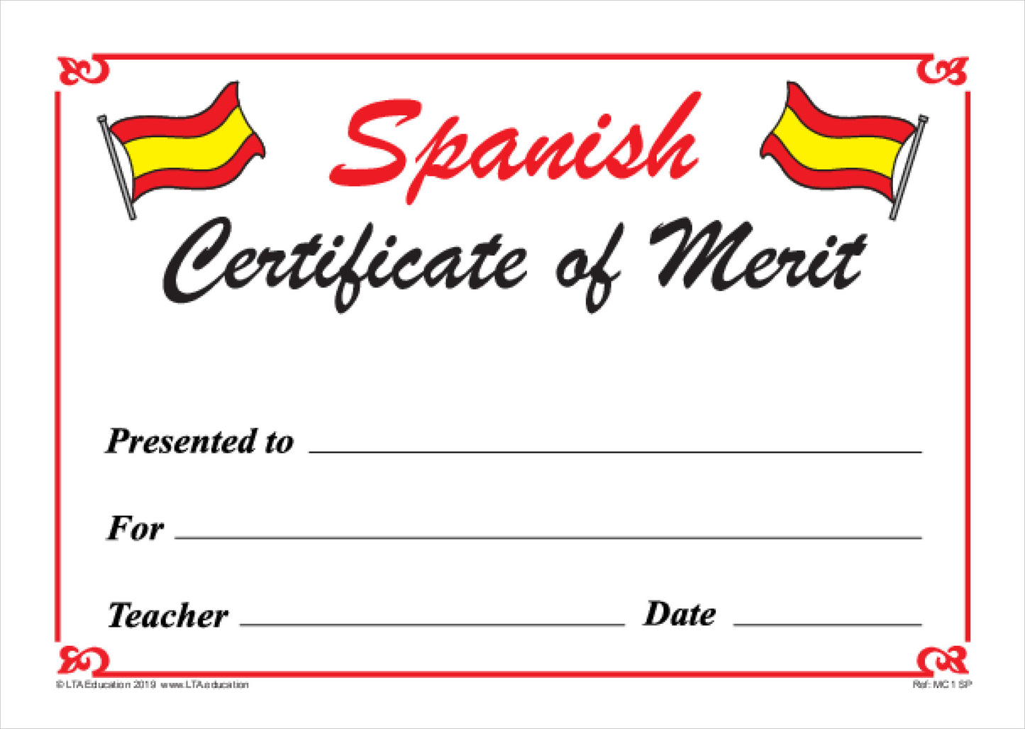 Merit Certificate 1 Pack