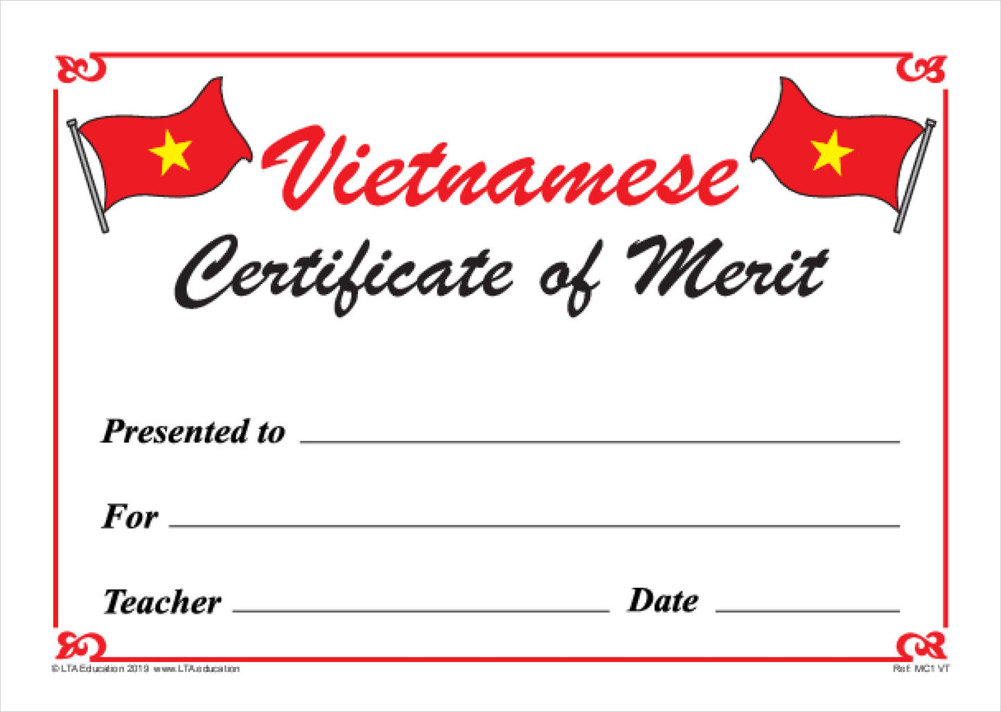 Merit Certificate 1 Pack